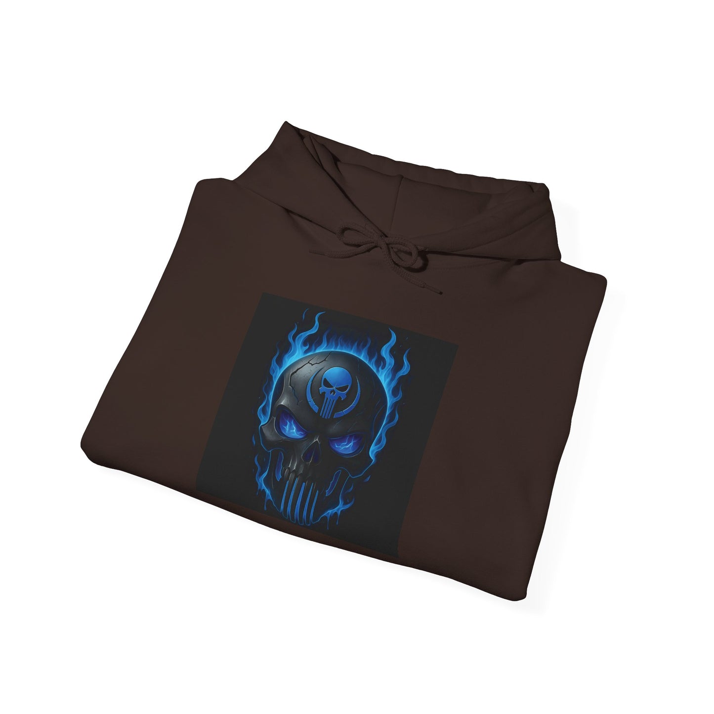Vibrant Boss Skull Hoodie, Unisex Skull Sweatshirt, Grunge Hooded Sweatshirt, Unique Gift for Him/Her, Casual Streetwear