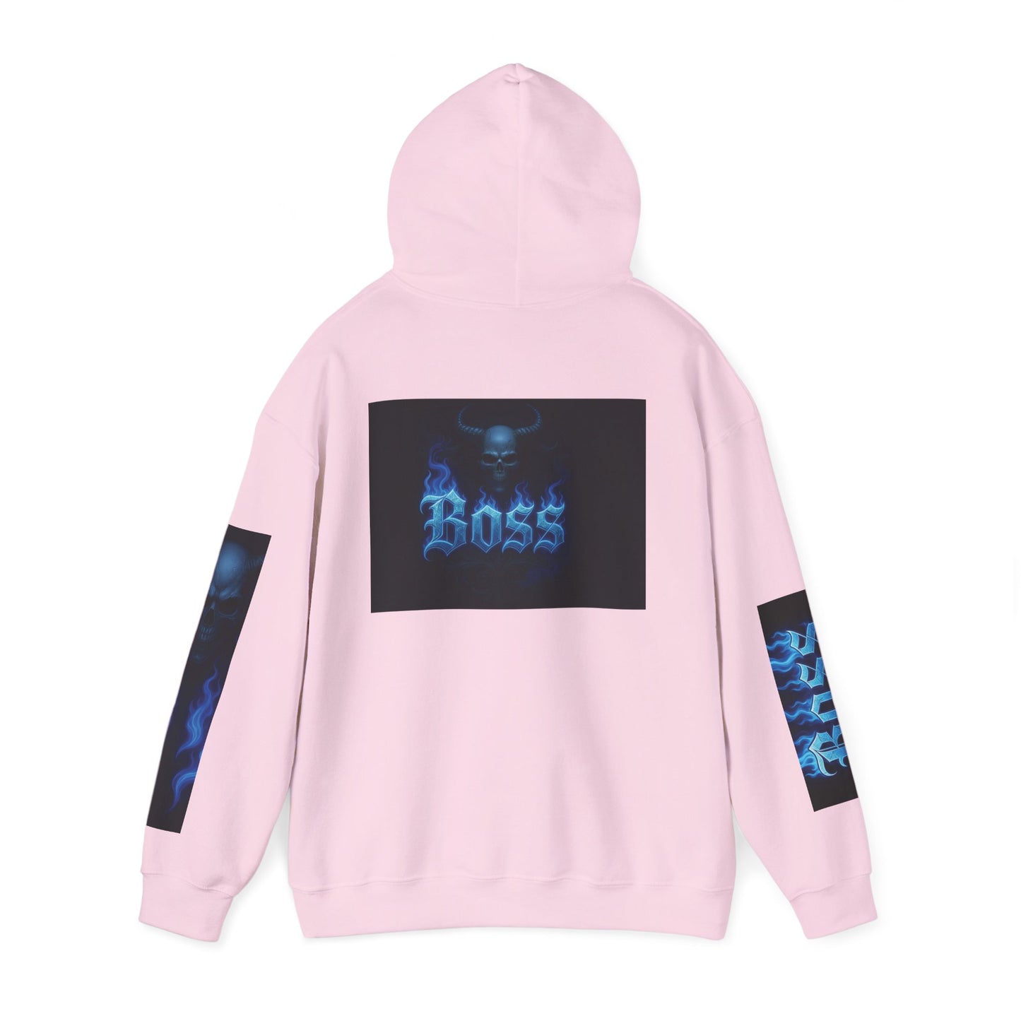 Vibrant Boss Skull Hoodie, Unisex Skull Sweatshirt, Grunge Hooded Sweatshirt, Unique Gift for Him/Her, Casual Streetwear