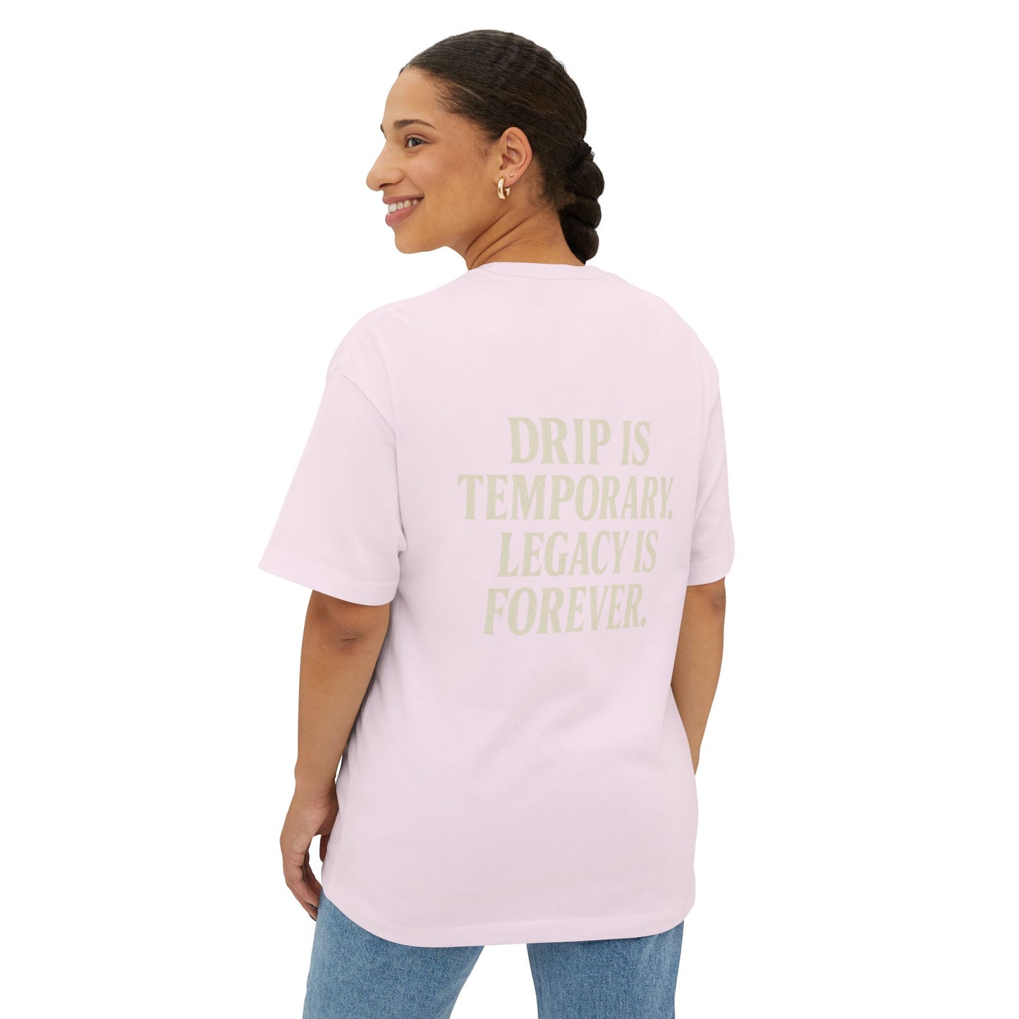 Unisex Oversized Boxy Tee with Crown & Rose Design | Trendy Graphic Tee, Streetwear Fashion, Layering Essential, Gift for Him/Her