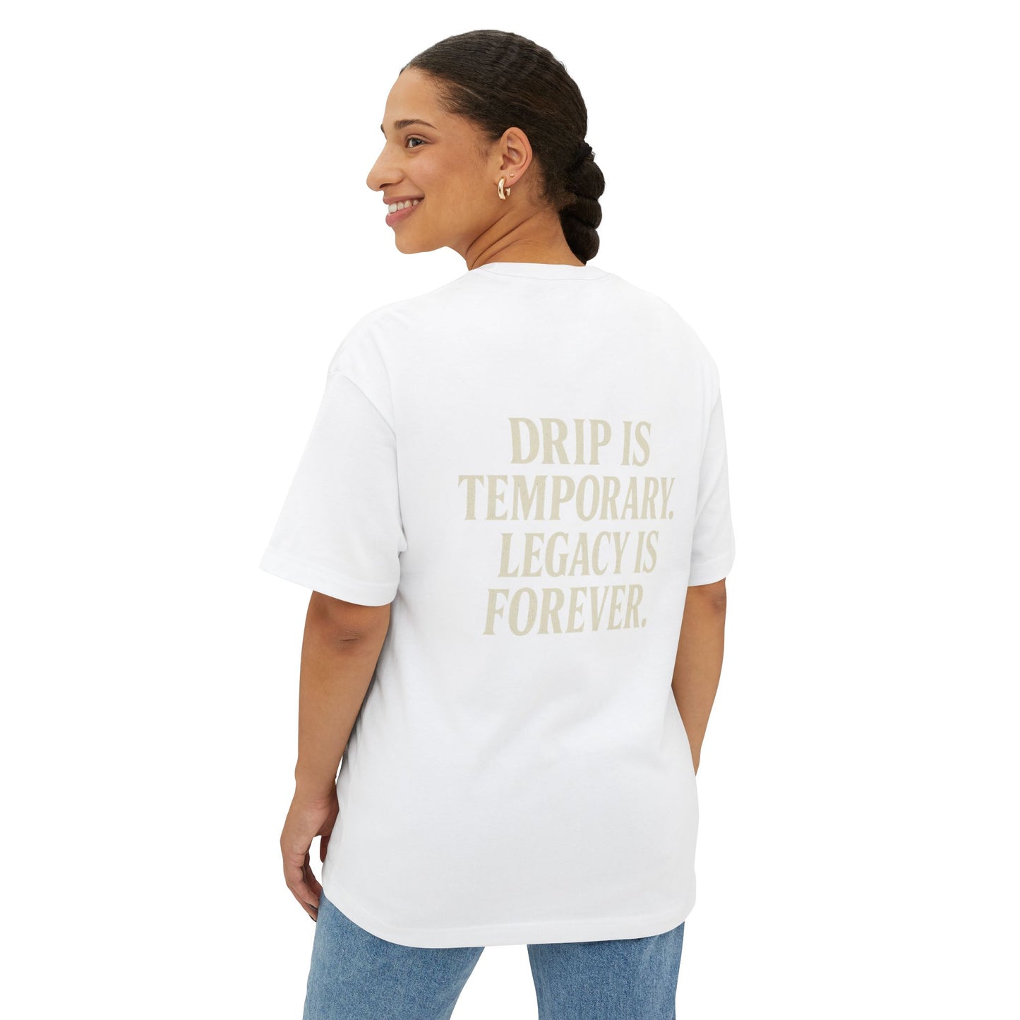 Unisex Oversized Boxy Tee with Crown & Rose Design | Trendy Graphic Tee, Streetwear Fashion, Layering Essential, Gift for Him/Her