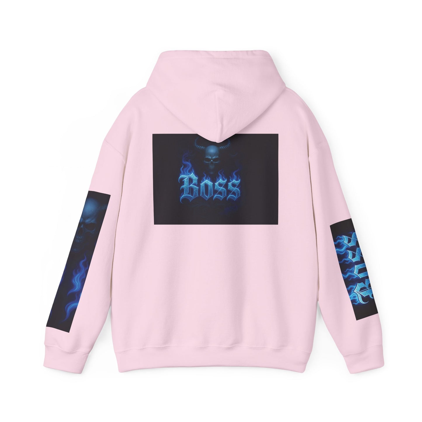 Vibrant Boss Skull Hoodie, Unisex Skull Sweatshirt, Grunge Hooded Sweatshirt, Unique Gift for Him/Her, Casual Streetwear