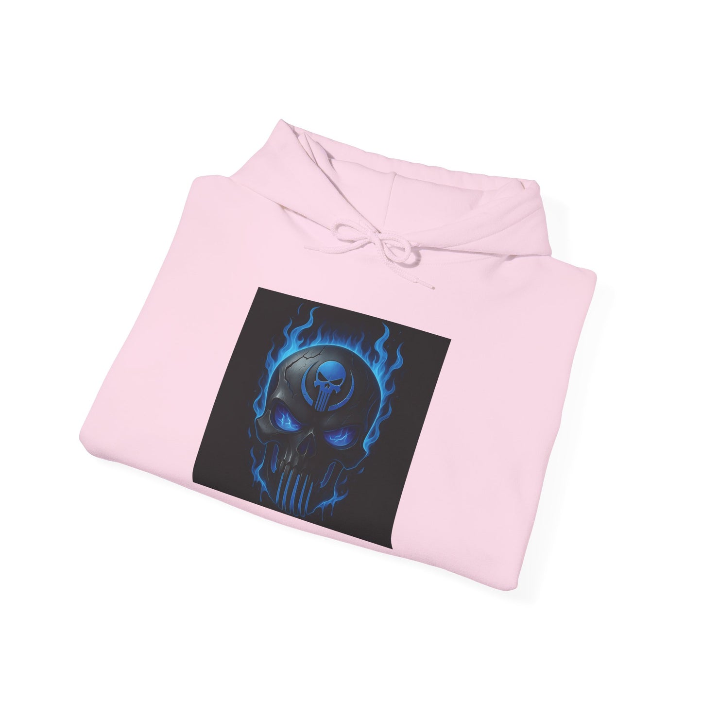 Vibrant Boss Skull Hoodie, Unisex Skull Sweatshirt, Grunge Hooded Sweatshirt, Unique Gift for Him/Her, Casual Streetwear
