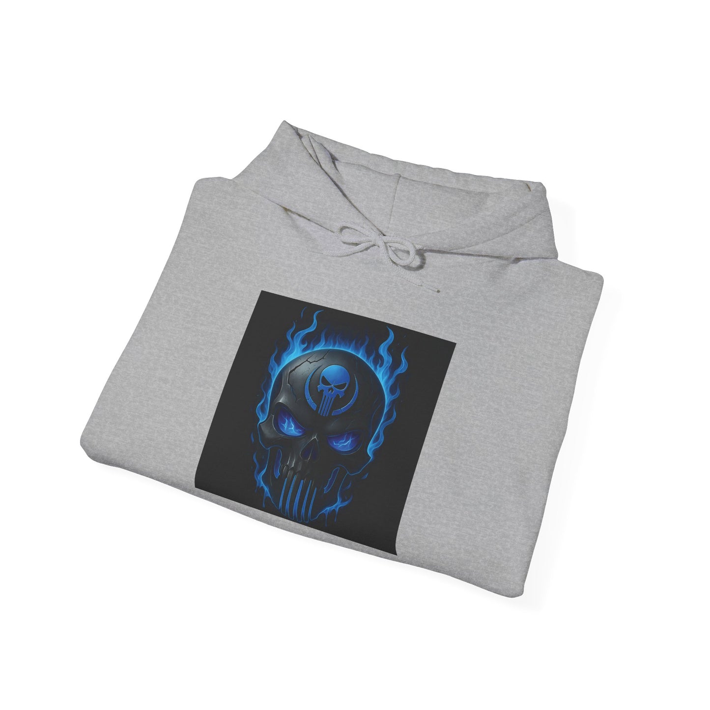 Vibrant Boss Skull Hoodie, Unisex Skull Sweatshirt, Grunge Hooded Sweatshirt, Unique Gift for Him/Her, Casual Streetwear