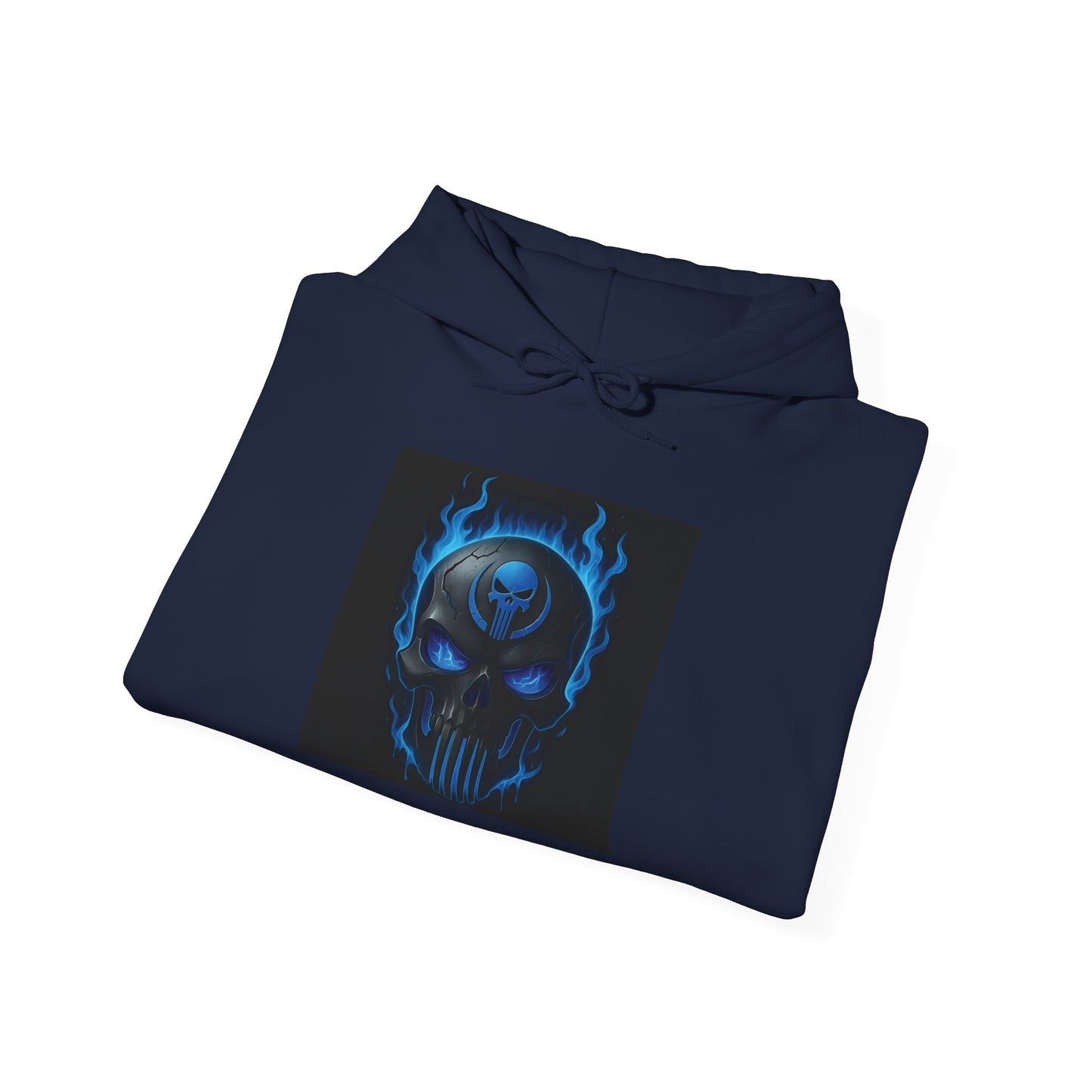 Vibrant Boss Skull Hoodie, Unisex Skull Sweatshirt, Grunge Hooded Sweatshirt, Unique Gift for Him/Her, Casual Streetwear