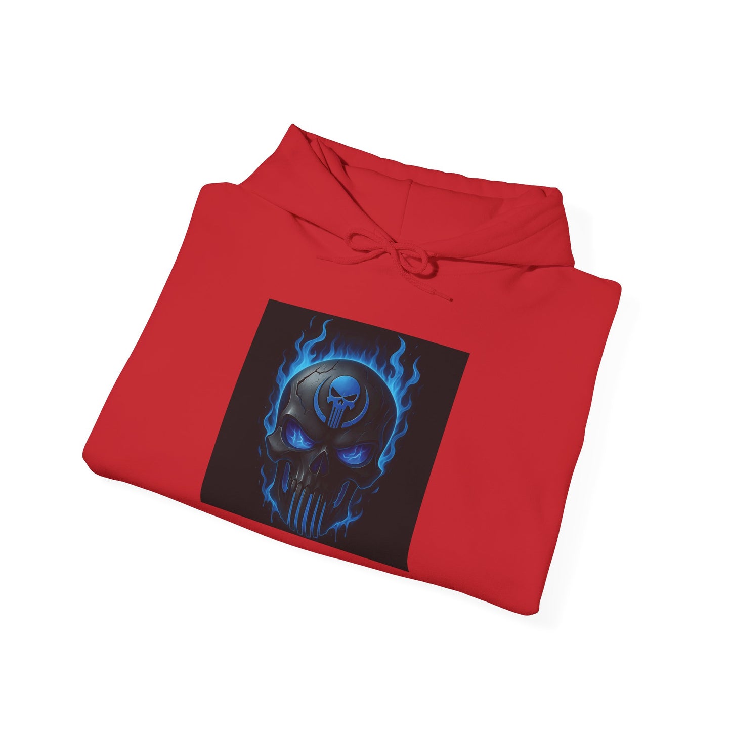 Vibrant Boss Skull Hoodie, Unisex Skull Sweatshirt, Grunge Hooded Sweatshirt, Unique Gift for Him/Her, Casual Streetwear