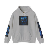 Vibrant Boss Skull Hoodie, Unisex Skull Sweatshirt, Grunge Hooded Sweatshirt, Unique Gift for Him/Her, Casual Streetwear