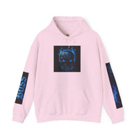 Vibrant Boss Skull Hoodie, Unisex Skull Sweatshirt, Grunge Hooded Sweatshirt, Unique Gift for Him/Her, Casual Streetwear
