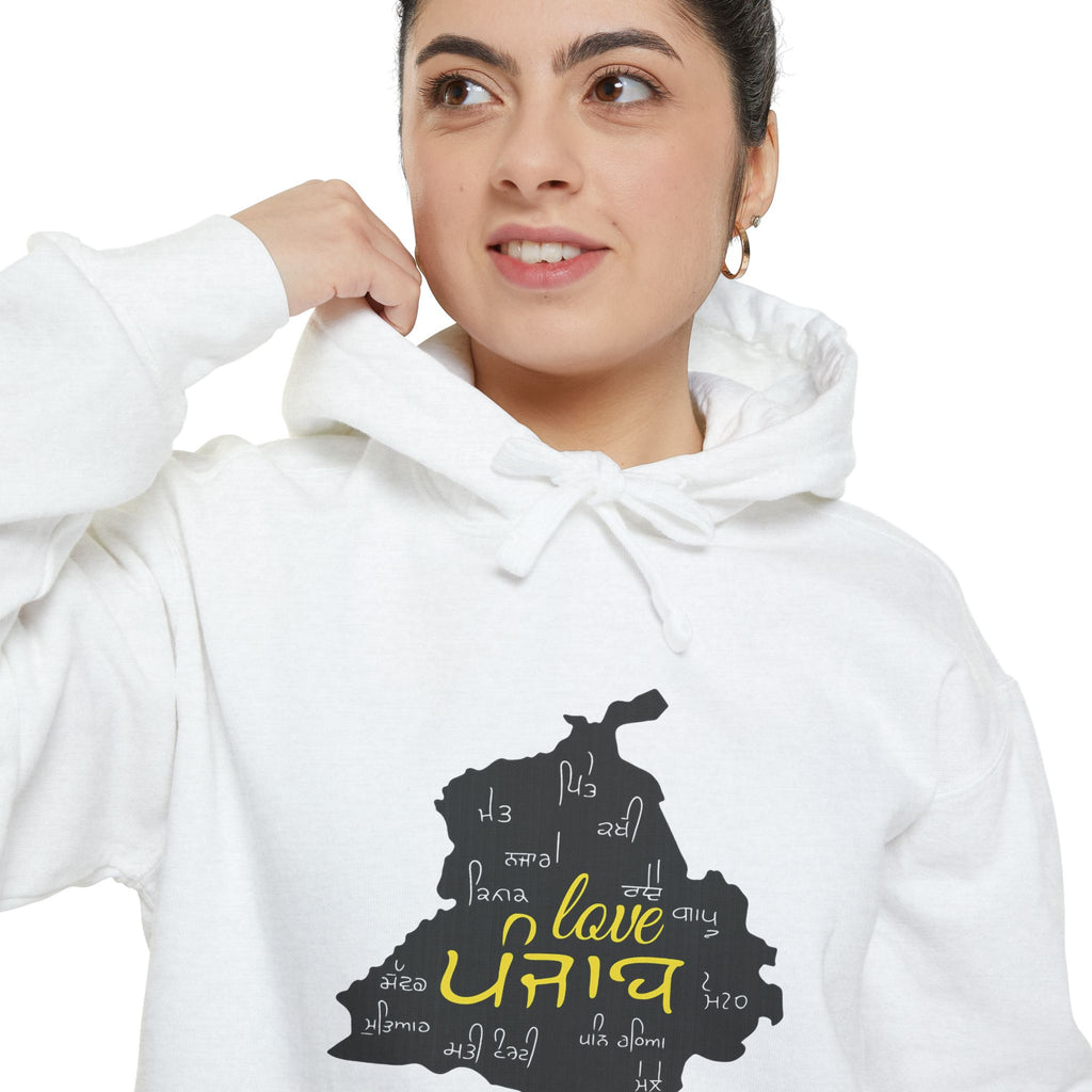 Virginia Outline Hoodie with "I Love Virginia" Script — State Pride Pullover