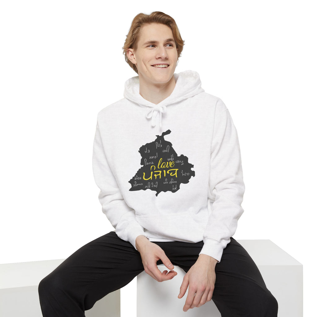 Virginia Outline Hoodie with "I Love Virginia" Script — State Pride Pullover