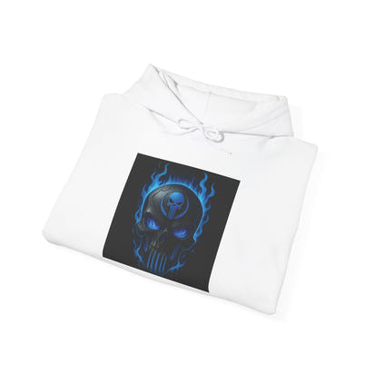 Vibrant Boss Skull Hoodie, Unisex Skull Sweatshirt, Grunge Hooded Sweatshirt, Unique Gift for Him/Her, Casual Streetwear
