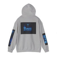 Vibrant Boss Skull Hoodie, Unisex Skull Sweatshirt, Grunge Hooded Sweatshirt, Unique Gift for Him/Her, Casual Streetwear