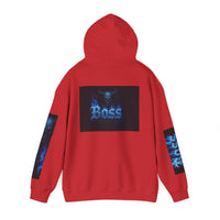 Vibrant Boss Skull Hoodie, Unisex Skull Sweatshirt, Grunge Hooded Sweatshirt, Unique Gift for Him/Her, Casual Streetwear