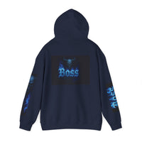 Vibrant Boss Skull Hoodie, Unisex Skull Sweatshirt, Grunge Hooded Sweatshirt, Unique Gift for Him/Her, Casual Streetwear